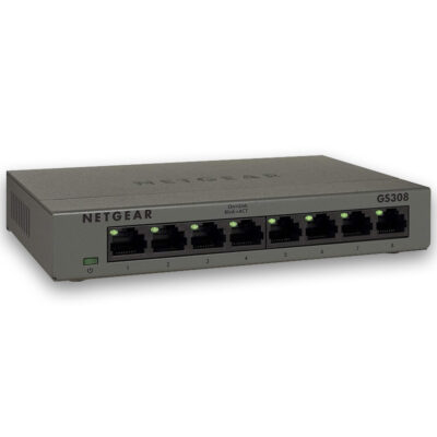 NETGEAR Switch Ethernet 8 Porte Unmanaged GS308, Hub di Rete Gigabit