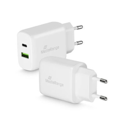 MEDIARANGE 25W FAST CHARGER USB-A AND USB-C OUTOPUT