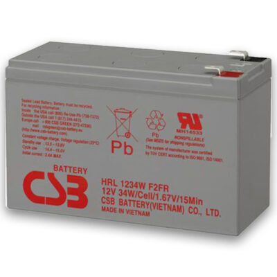 BATTERIA AL PIOMBO 12V 9Ah CSB LONG LIFE FASTON GRANDE HRL1234WF2