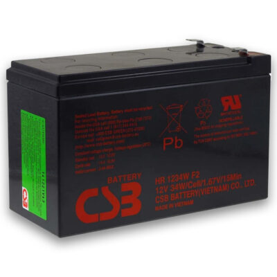 BATTERIA AL PIOMBO 12V 9Ah CSB FASTON GRANDE HR1234WF2